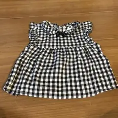 ギンガムチェックトップス80サイズ女の子トップス9〜12m