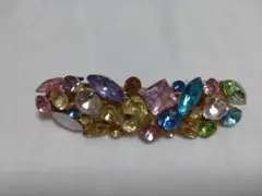 ️⭕️最終処分お値下げ️⭕️多色宝石バレッタ 約10cm
