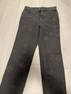 CHANEL サイズ36 21ss ココカメリアエンボスロゴ デニムパンツ