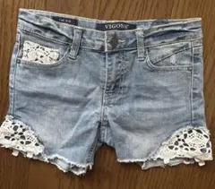 VIGOSSダメージデニム132 レースショートパンツ　サイズ10