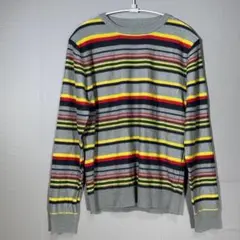 ボーダーニット （Ｆ） 薄手のニット/セーター 使用感なく美品 ジェンダーレス