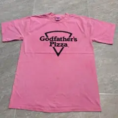 90s シングルステッチ USA製 ゴッドファーザーズピザ 企業 Tシャツ