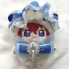 いつぬい ぬい服 ぬいぐるみ服 青 水色 リボン レース バラ