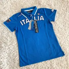 未使用 Kappa カッパ ゴルフ 半袖 ポロシャツ 青 レディースS イタリア