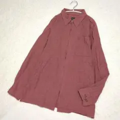 OPEN DICHチェックシャツ　L　フルジップ　シャツジャケット　長袖 羽織り