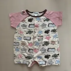 新品★80cm ショートオール　女の子　半袖　夏物