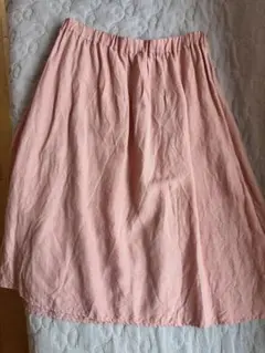 リネンスカート　膝丈