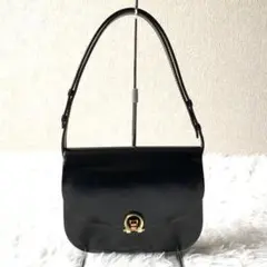 モラビト ワンショルダーバッグ レザー 黒 ゴールド金具 肩掛け ハンドバッグ
