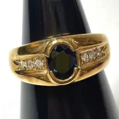 【K18/S1.25ct/D0.13ct】指輪 リング サファイア ダイヤ