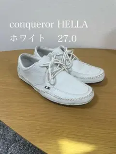 定番 コンカラー conqueror スニーカー ヘラ HELLA ホワイト