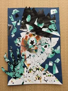 切り絵 アート 真夜中のピエロ