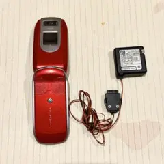 【動作確認済】Sony Ericsson W21S 本体＋充電器　レッド　赤