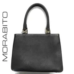 MORABITO モラビト 金具 本革 レザー ハンドバッグ レディース 黒 鞄