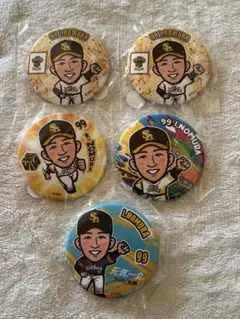 ソフトバンクホークス 野村勇 若鷹ガチャ 缶バッジ まとめ売り