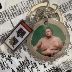 琴櫻　ダブルチャームメタルキーホルダー　大相撲ガチャ　大相撲カードおまけ付き