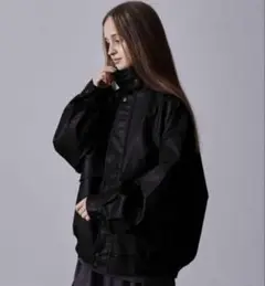 【CLEL】ヴィンテージデザイン合皮ブルゾン 【完売品】サイズS ブラック