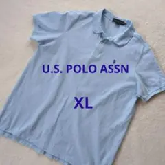 U.S. POLO ASSN 半袖ポロシャツ 大きいサイズ ライトブルー XL