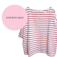 【ローリーズファーム】綿100%♡カットソーTシャツ【М】ボーダーマリーン♡赤白