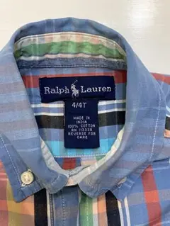 Ralph Lauren チェック柄 長袖シャツ 4/4T