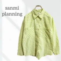 k749s4【sanmiplanning】チェックシャツ/美品 レア 軽 吸湿性