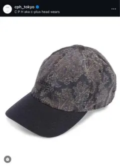 【CPH】即完売品　2TONE 6panel cap FLOWER-BLACK