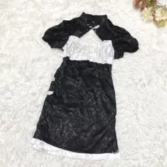 s.531【コスプレ】チャイナ風ドレス ブラック セクシー 仮装 スリット F