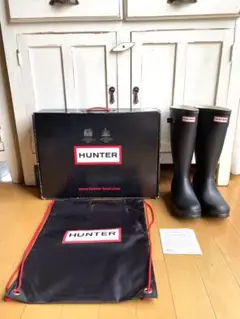 ♡ 新品未使用 HUNTER ハンター レインブーツ ブラック 22.5〜23㎝