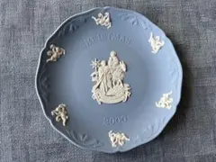 Wedgwood クリスマス プレート 2000年 陶器 ブルー