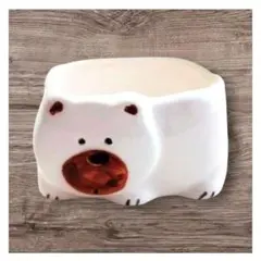 未使用 くまさん 小物入れ ミニポット 磁器