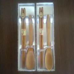 [未使用] 高級 木製箸とスプーンセット、4個、 匿名