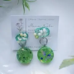 【ノルピエの森#0012】Arv.Tomoshibi 001 ネジバネイヤリング