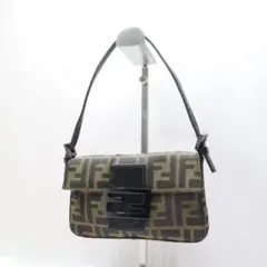 【美品】FENDI フェンディ ズッカ ミニ マンマバケット ハンドバッグ