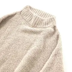 ●ドゥロワー●アルパカ混ウールニット ボトルネック ベージュ