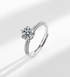 超人気新品入荷☆大粒 1ct☆シルバー925(刻印あり)☆フリー☆リング 指輪