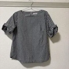 Tochichi ギンガムチェック 半袖ブラウスMサイズ