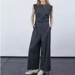 THE SHINZONE ザ シンゾーン シルク混 オールインワン ワイド 紺