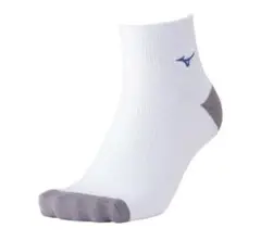 ミズノ MIZUNO ショートソックス 25～28cm ホワイト×ブルー