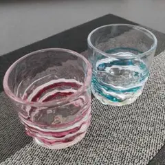 【源河源吉琉球ガラス】残波砡ロック ペアセット