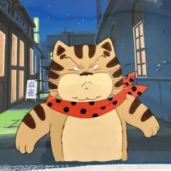 TV版セル画　じゃりん子チエちゃん　アントニオjr 手描き背景付セル画 TV版セル画じゃりん子チエちゃんアントニオjr 手描き背景付セル画