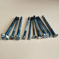 Ｃ　レザークラフト刻印　10本セット　ハート　蝶