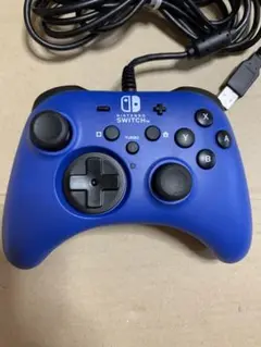 有線　任天堂 switch コントローラー　ホリパッド　ブルー　HORI