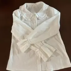 ROMWE ホワイトフリル付きシャツ