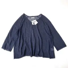 Plantation プランテーション リネンＶネックニット