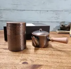 銅製 茶筒 瑞正❣️茶さじのオマケ付❣️高岡銅器 ブロンズ 銅製 茶筒 瑞正❣️茶さじのオマケ付❣️高岡銅器 ブロンズ