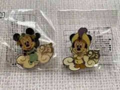 TDR25th 東京ディズニーシー　ワゴンゲーム景品ピンバッジ　ミッキー＆ミニー