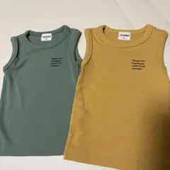 monmimi ノースリーブタンクトップ 2色セット M