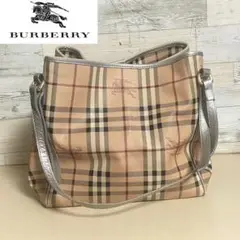 BURBERRY バーバリーチェック柄トートバッグ ポーチ付