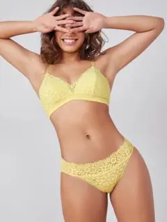 黄色　総レースショーツ　パンツ　3枚セット 3L 4L 5Lくらいの大きいサイズ