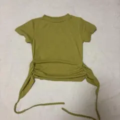 オリーブグリーン 半袖サイドタイトニングシャツ