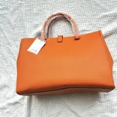 サマンサベガ オレンジ 合成皮革 ハンドバッグ 大きめ SamanthaVega